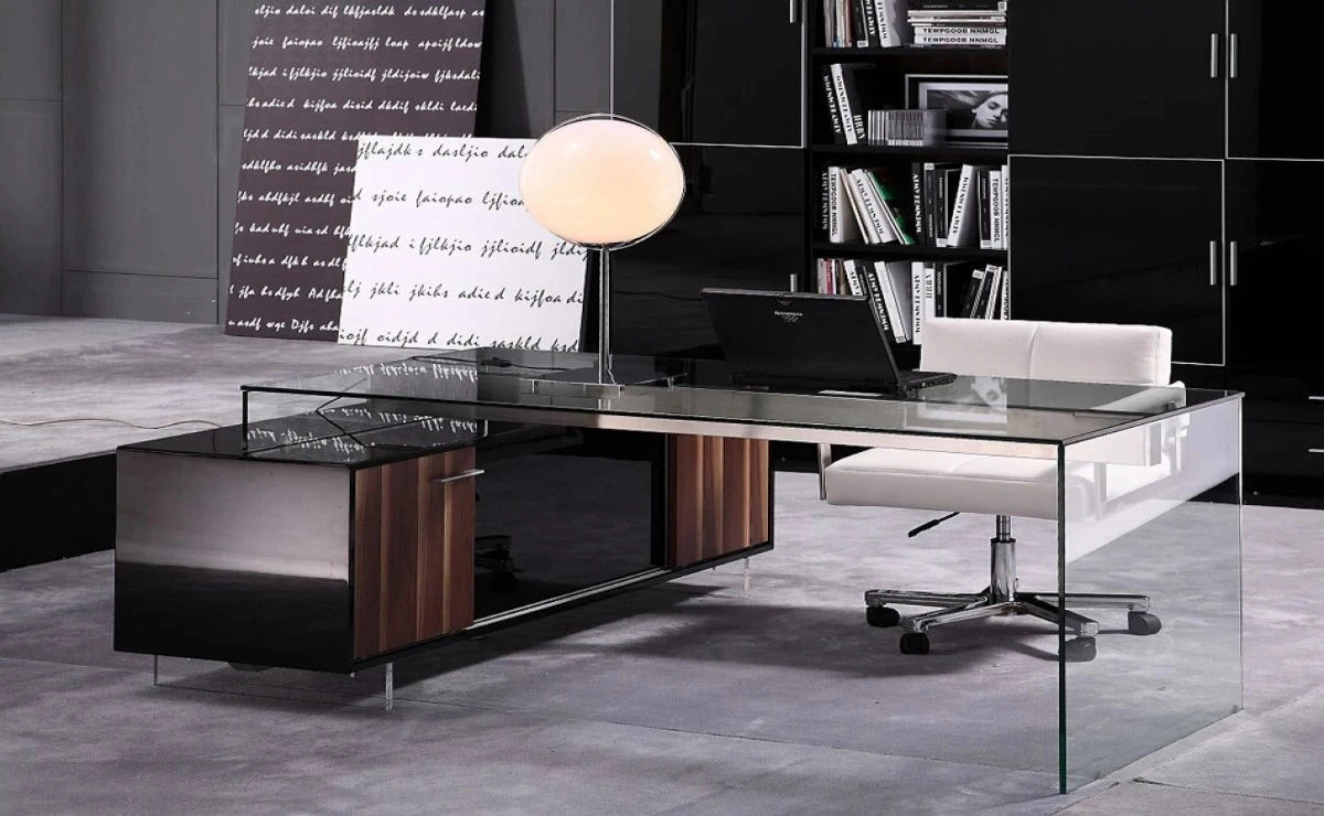 Office Desk : Modern glass table