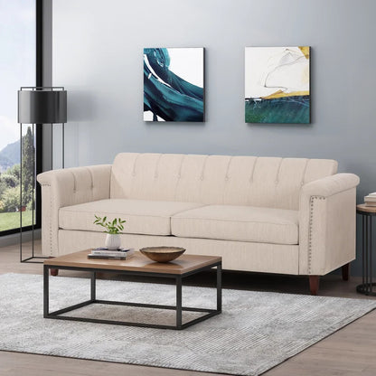 Office Sofa : ANNY 78.75'' Velvet Tuxedo Arm Sofa