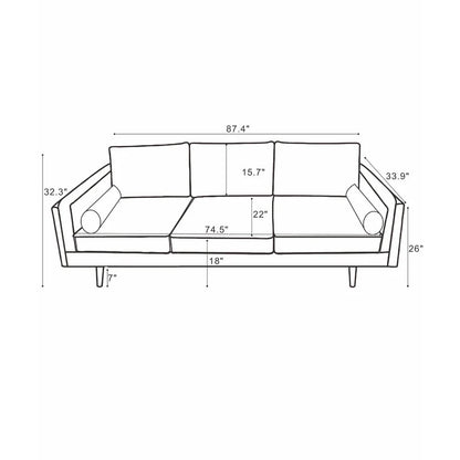 Office Sofa : Arm Sofa with Reversible Cushions