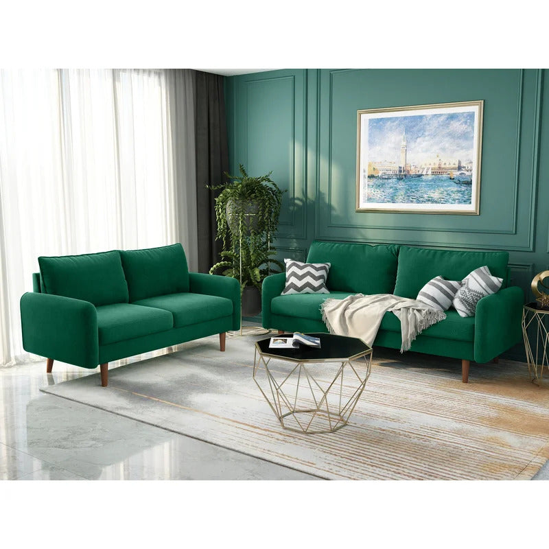 Office Sofa : JOY 71.6'' Velvet Square Arm Sofa