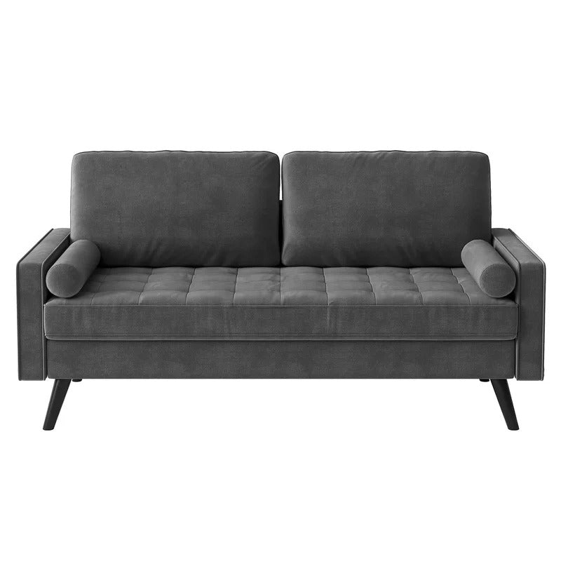 Office Sofa : KIA 69.7'' Velvet Square Arm Sofa
