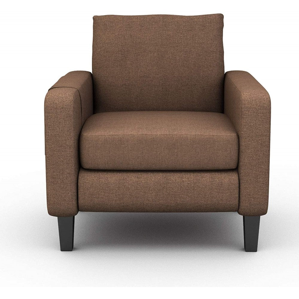 Sofa Chair: Armchair Upholstered Single Chair Fabric Sofa for Living Room, Office, (Brown)