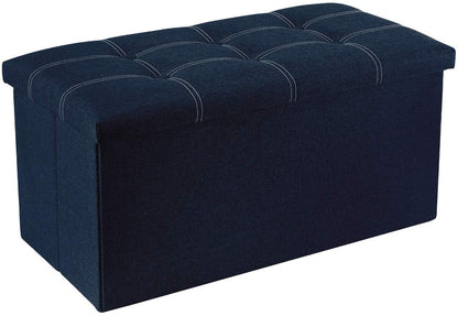 Ottomans : 30 inches Storage Ottoman Bench, Foldable Footrest