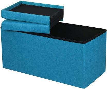 Ottomans : Folding Toy Box Chest with Ottomans Bench Foot Rest