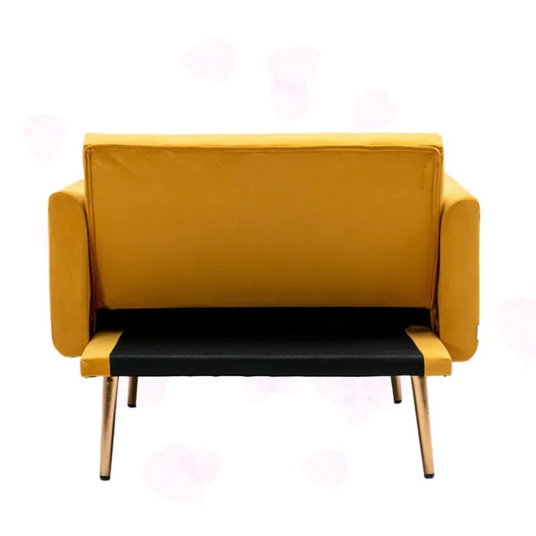 Lounge Chair: Matisha Tufted Two Flared Arms Chaise Lounge