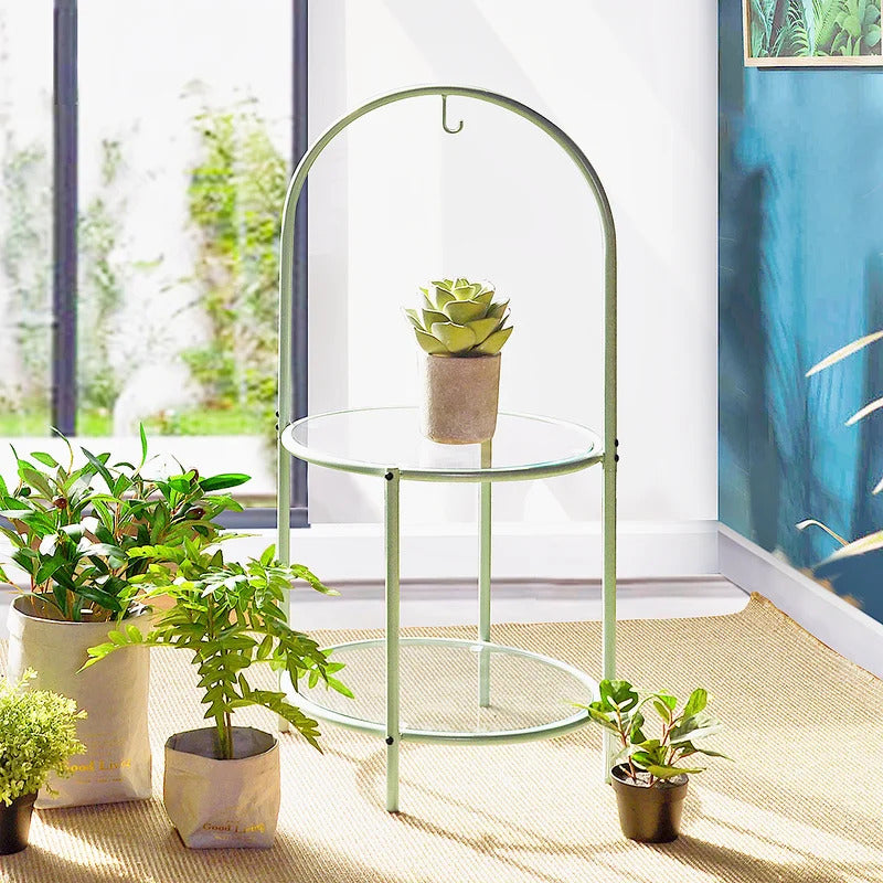 Plant Stand: 2 tier Metal Plant Stand