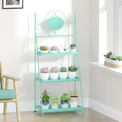 Plant Stand: 3 Tier Metal Rectangular Plant Stand