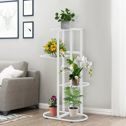 Plant Stand: 4 step-style tier Metal Plant Stand