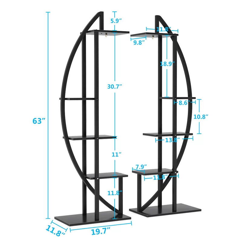 Plant Stand: Free Form Curved Design Plant Stand