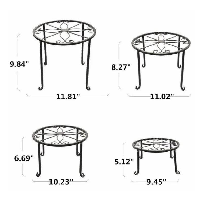 Plant Stand: Metal 4 Piece Plant Stand