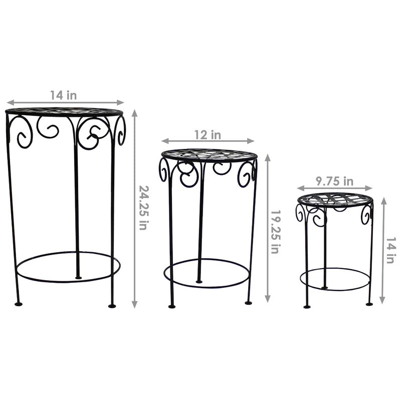 Plant Stand: Metal Round Plant Stand