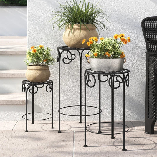 Plant Stand: Metal Round Plant Stand