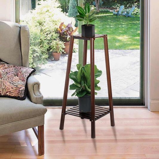Plant Stand Multi-Tiered Bamboo Plant 
