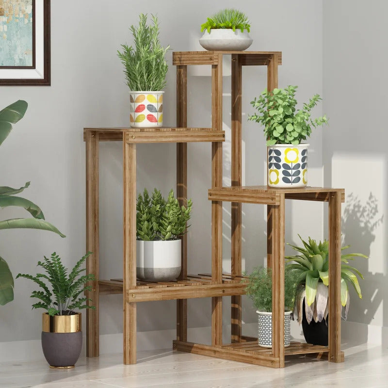 Plant Stand Multi-Tiered Bamboo Plant Stand
