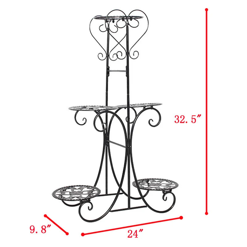 Plant Stand: Multi-Tiered Round Plant Stand