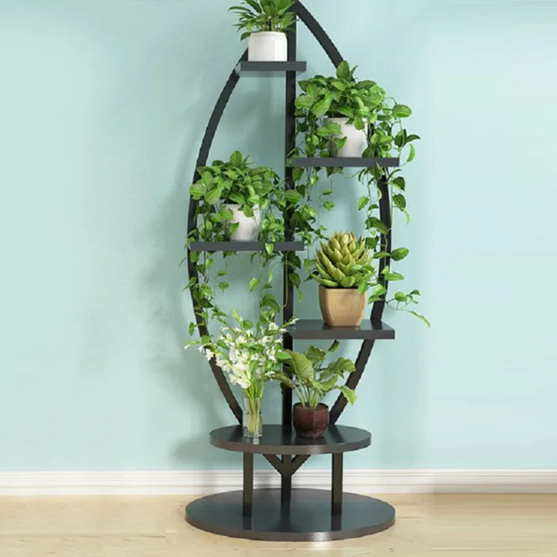 Plant Stand: Oval Shape Multi-Tiered Plant Stand