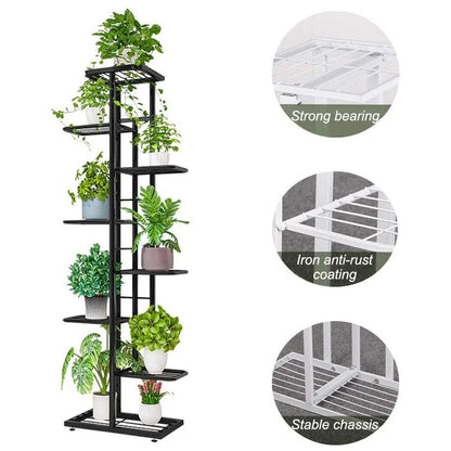 Plant Stand: Rectangular 8 Tier Plant Stand 