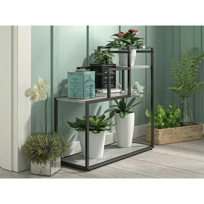 Plant Stand: Rectangular Multi-Tiered Plant Stand (Light Concrete)