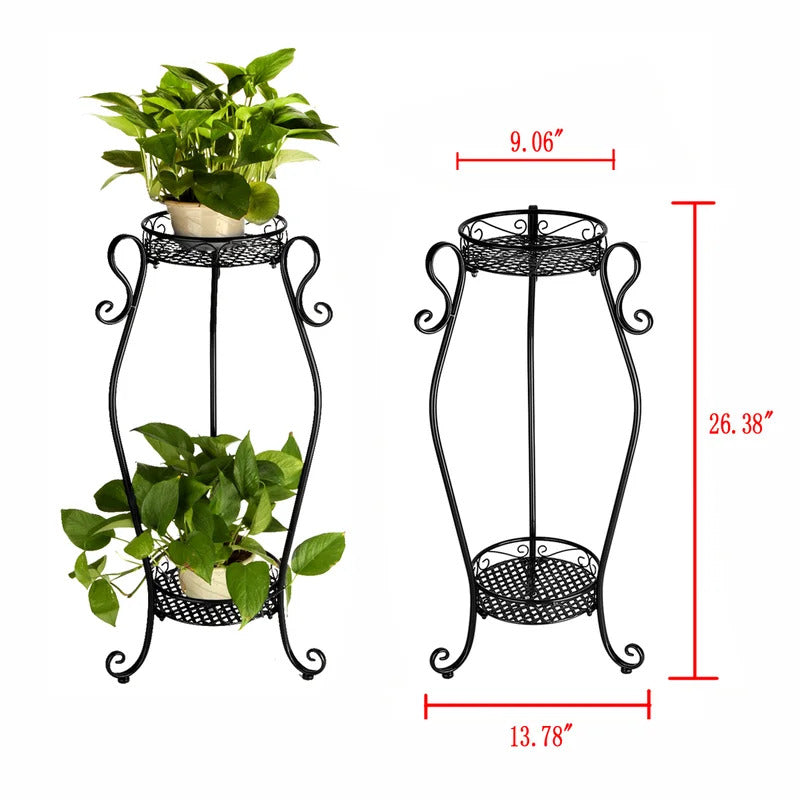 Plant Stand: Round Metal Plant Stand