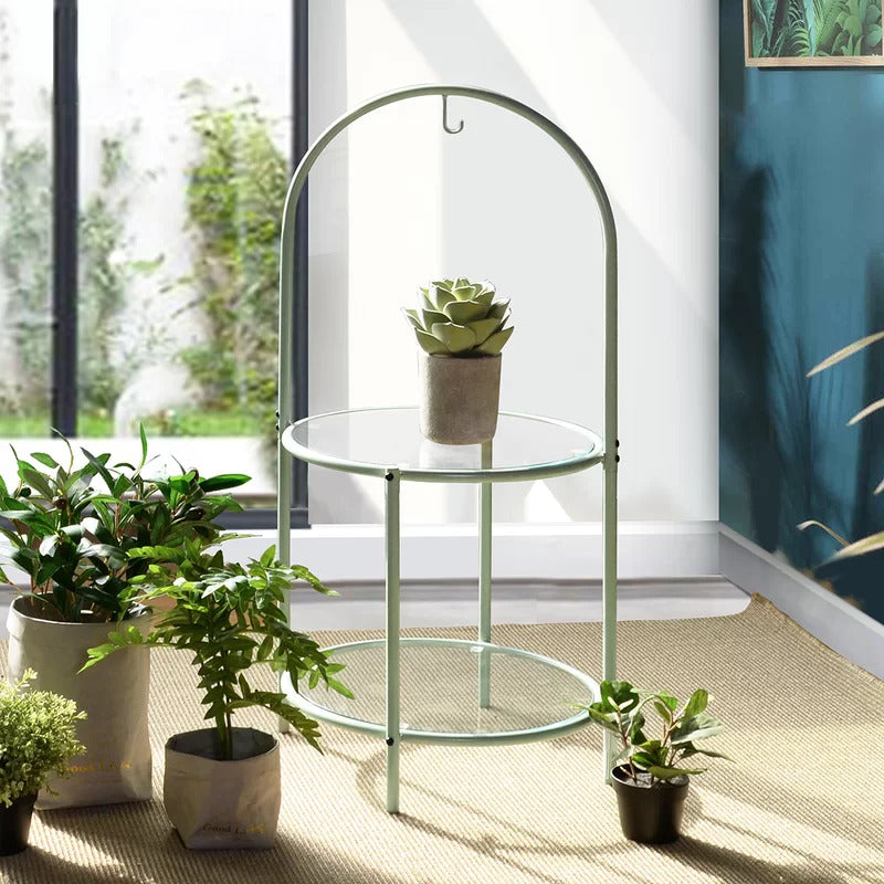 Plant Stand: Round Multi-Tiered Plant Stand in Metal
