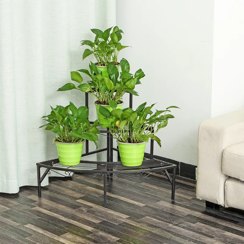 Plant Stand: Solid Iron Frame Plant Stand