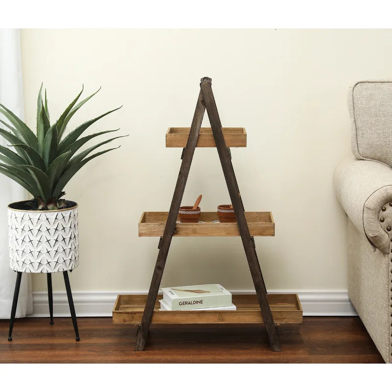 Plant Stand: Wooden 3 Shelve Plant Stand