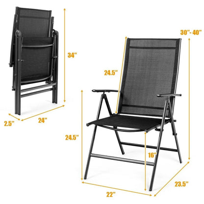 Portable Chair: Adjustable Portable Reclining Folding Desk Chair