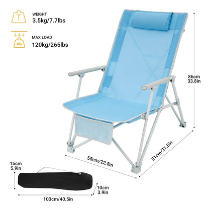 Portable Chair: High Back Folding Beach Chair