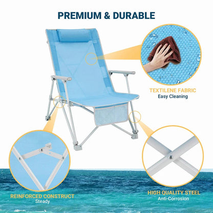 Portable Chair: High Back Folding Beach Chair