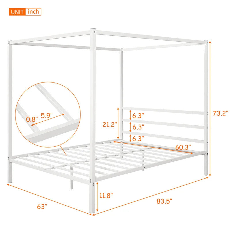 Poster Bed: Canopy Metal Bed