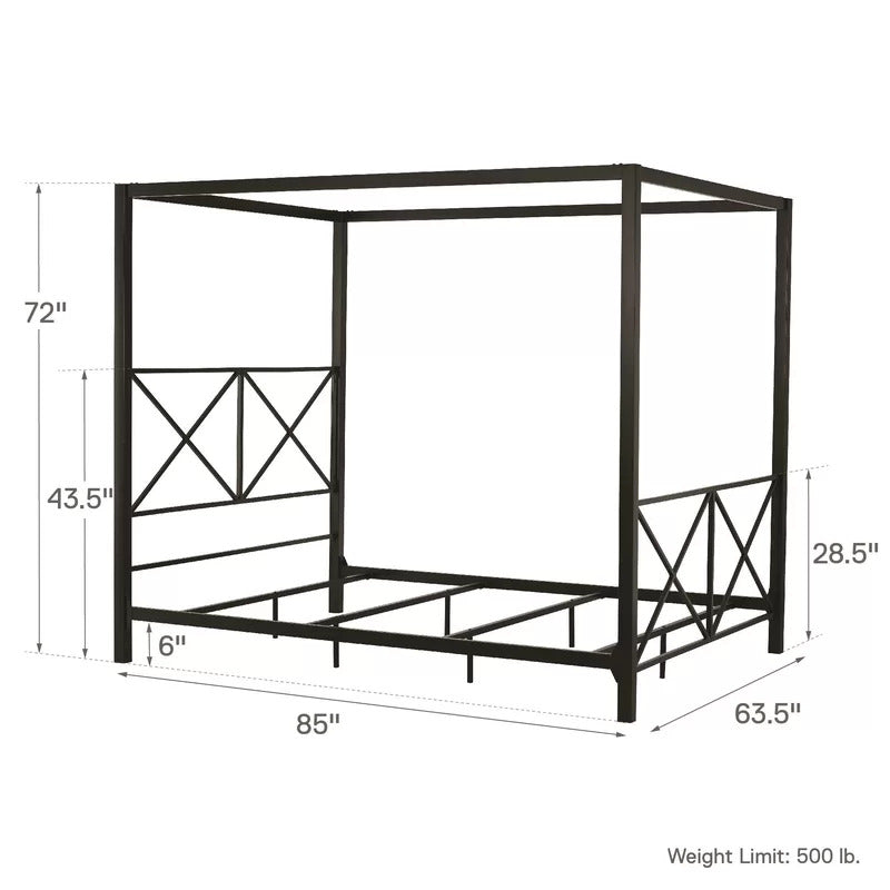 Poster Bed: Low Profile Metal Poster Bed