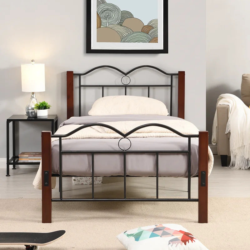 Poster Bed: Metal Twin Size Poster Bed