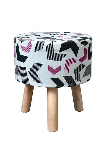 Pouffe: Printed Pouffe Blue With Digital Print