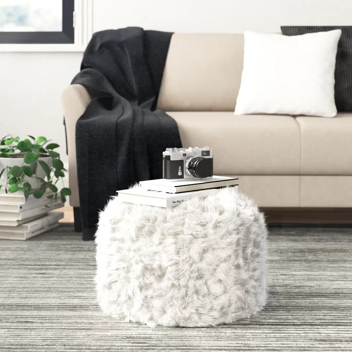 Poufs: 19'' Wide Round Pouf Ottoman