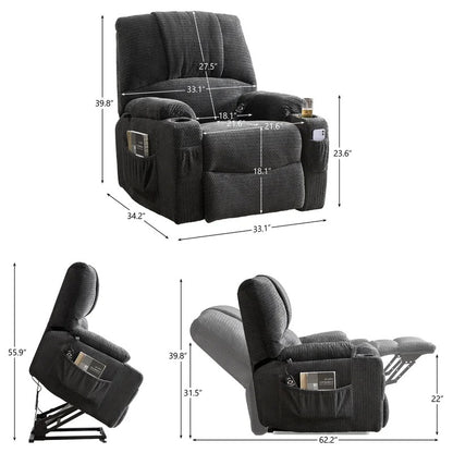 Massage Chairs: Power Recliner Heated Massage Chair