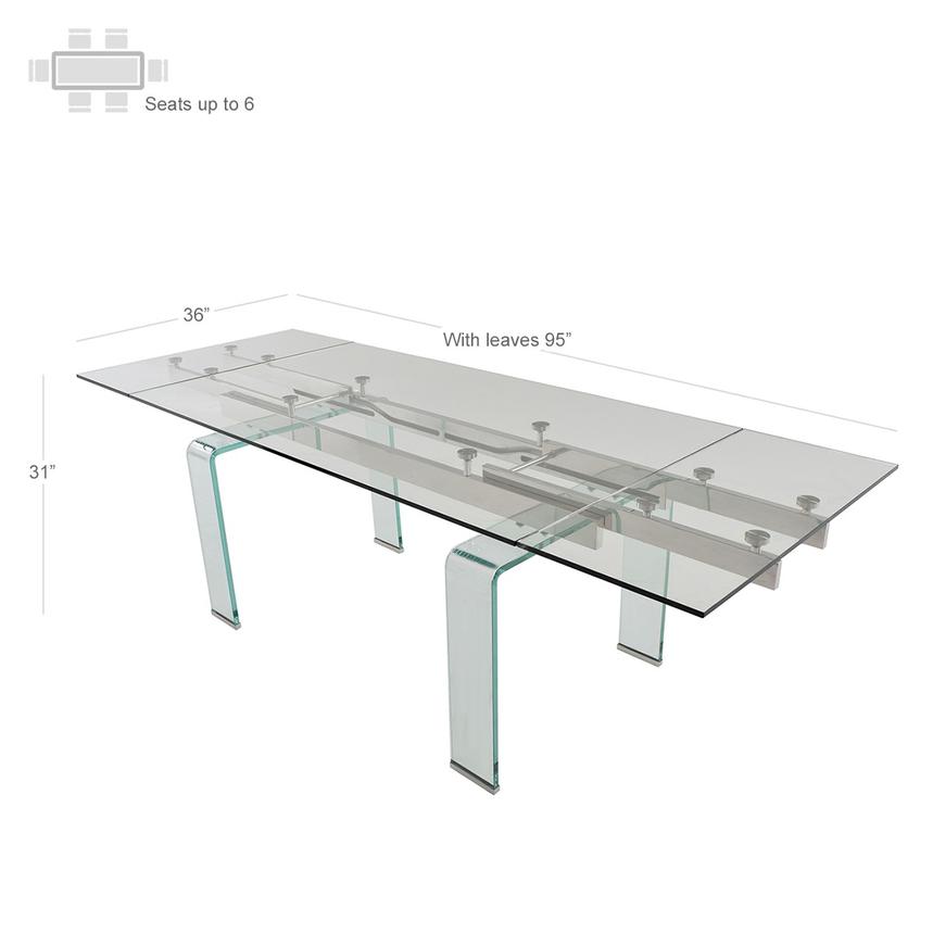 Premium Dining Table Jassica Modern Extendable Glass Dining Table