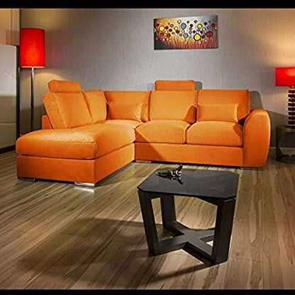 Quality Assure Furniture Modern L Shape Fabric Sofa Set (Silver Grey)