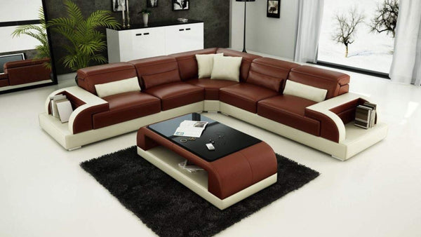 Quality Assure Furniture Modern Luxury Corner Sectional Leatherette Sofa