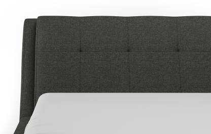 Queen Size Bed: Charcoal Grey Upholstered Storage Bed