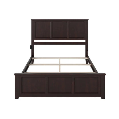 Queen Size Bed :Extra-Long Twin Solid Wood Standard Bed