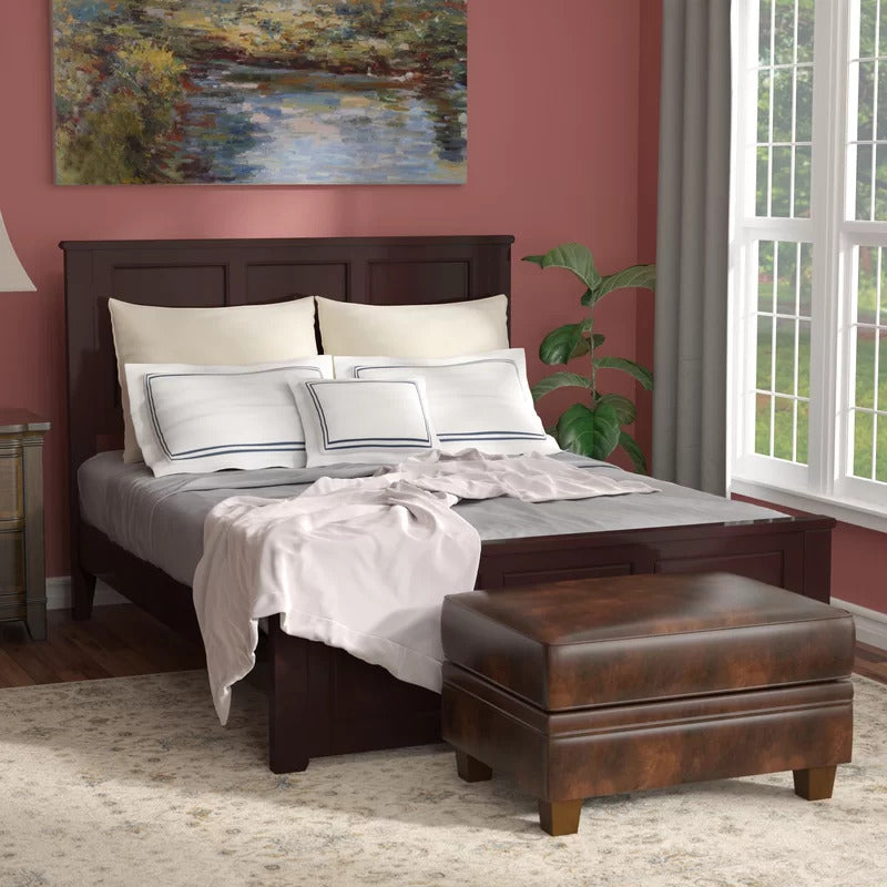 Queen Size Bed :Extra-Long Twin Solid Wood Standard Bed