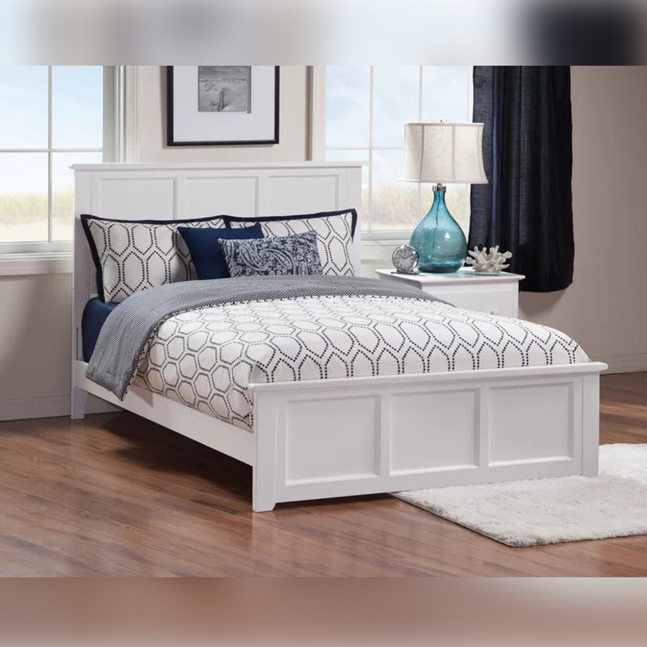 Queen Size Bed  Extra-Long Twin Solid Wood Standard Bed