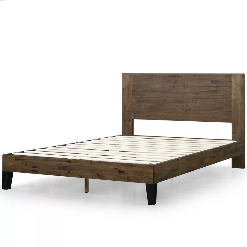 Queen Size Bed : Jen Solid Wood Platform Bed
