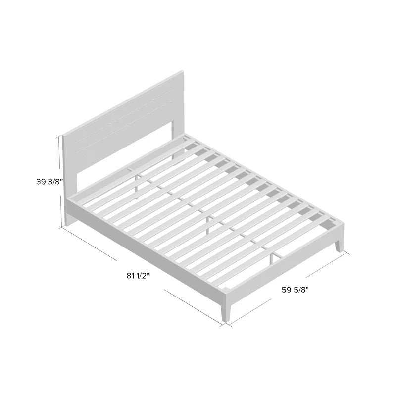 Queen Size Bed : Jen Solid Wood Platform Bed