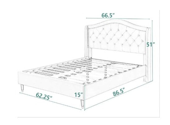 Queen Size Bed Salena Platform Bed