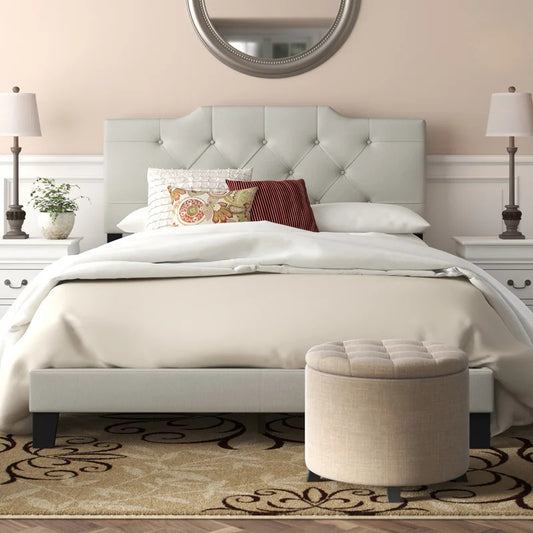 Queen Size Bed : Tufted Standard Bed