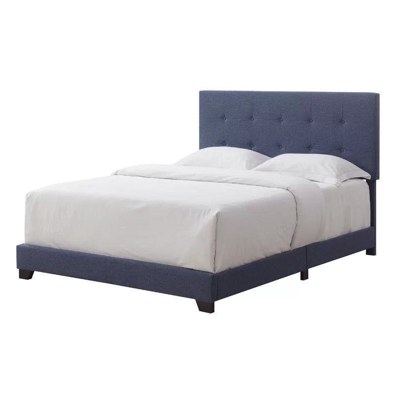 Queen Size Bed : Tufted Upholstered Standard Bed