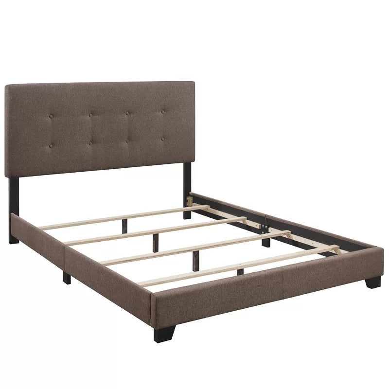 Queen Size Bed : Tufted Upholstered Standard Bed