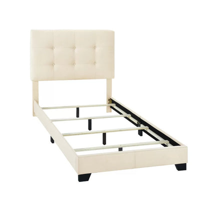 Queen Size Bed : Tufted Upholstered Standard Bed