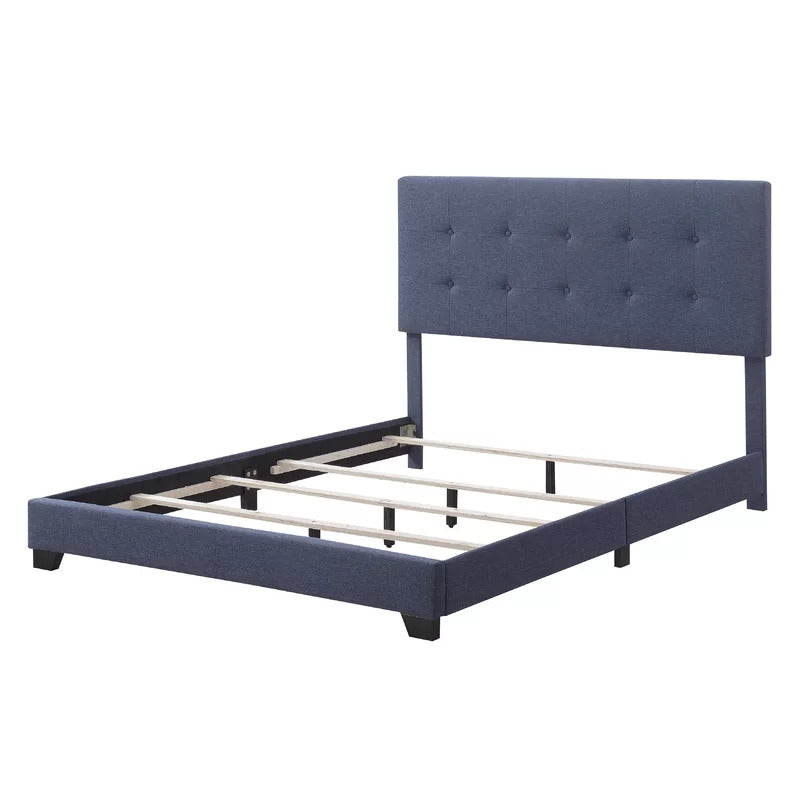 Queen Size Bed : Tufted Upholstered Standard Bed